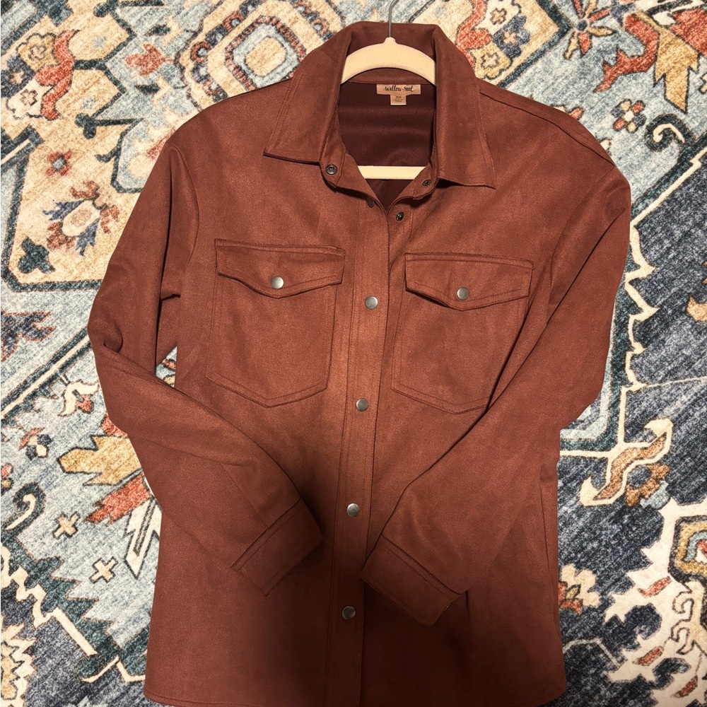 Rust Suede Shacket - image 1